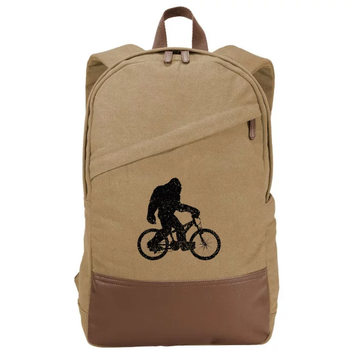 Mountain Bike Bigfoot MTB Biking Cycling Funny Biker Gift Cotton Canvas Backpack