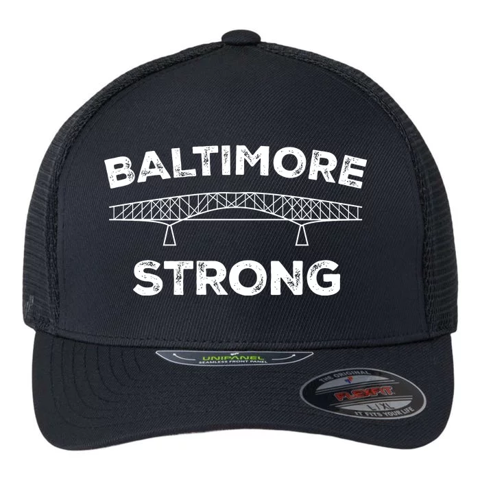 Maryland Baltimore Bridge Pray For Baltimore Strong Flexfit Unipanel Trucker Cap