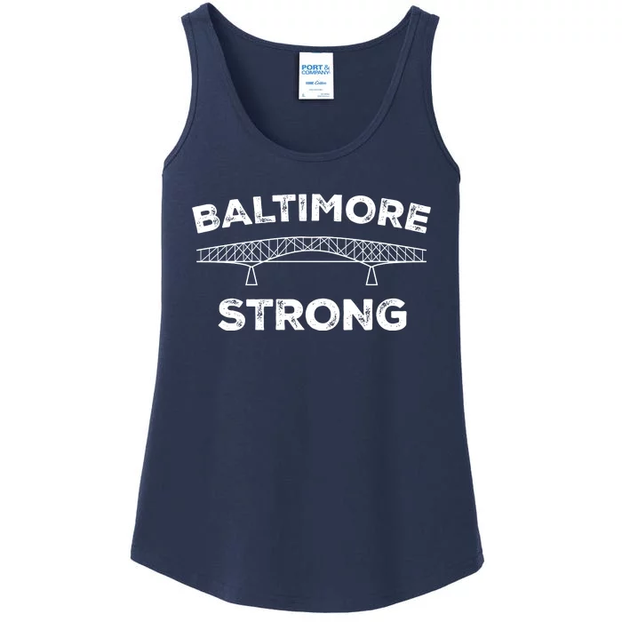 Maryland Baltimore Bridge Pray For Baltimore Strong Ladies Essential Tank