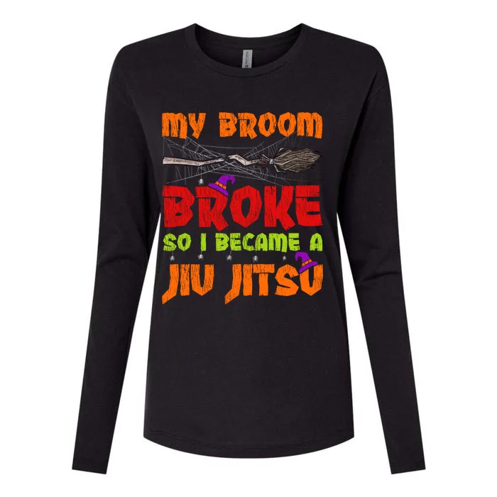 My Broom Broke So I Became A Jiufunny Giftjitsu Halloween Gift Womens Cotton Relaxed Long Sleeve T-Shirt