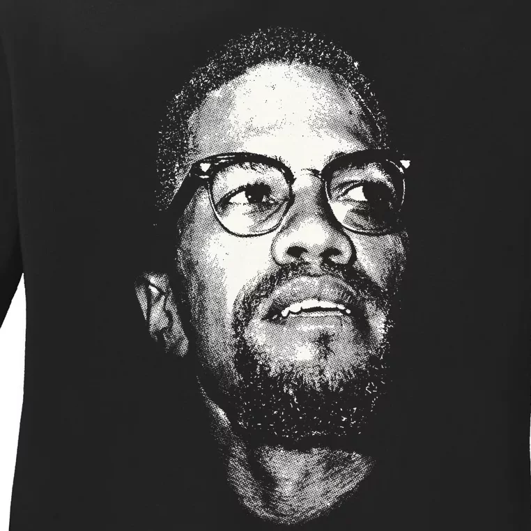 Malcolm Blm Black Lives Matter Black History Ladies Long Sleeve Shirt