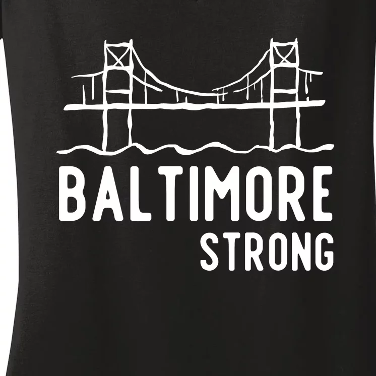 Maryland Baltimore Bridge Women's V-Neck T-Shirt