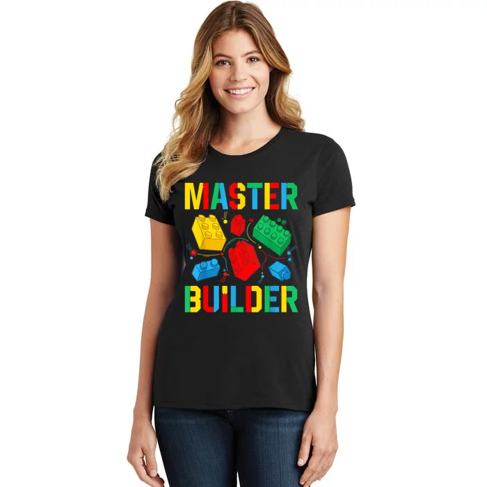 Master Builder Building Blocks Brick Toy Master Builder Women's T-Shirt