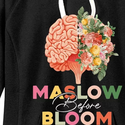 Maslow Before Bloom Psychology Basic Human Needs SPED Women's Fleece Hoodie