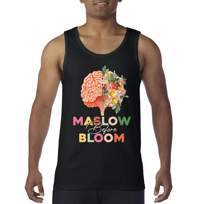 Maslow Before Bloom Psychology Basic Human Needs SPED Tank Top