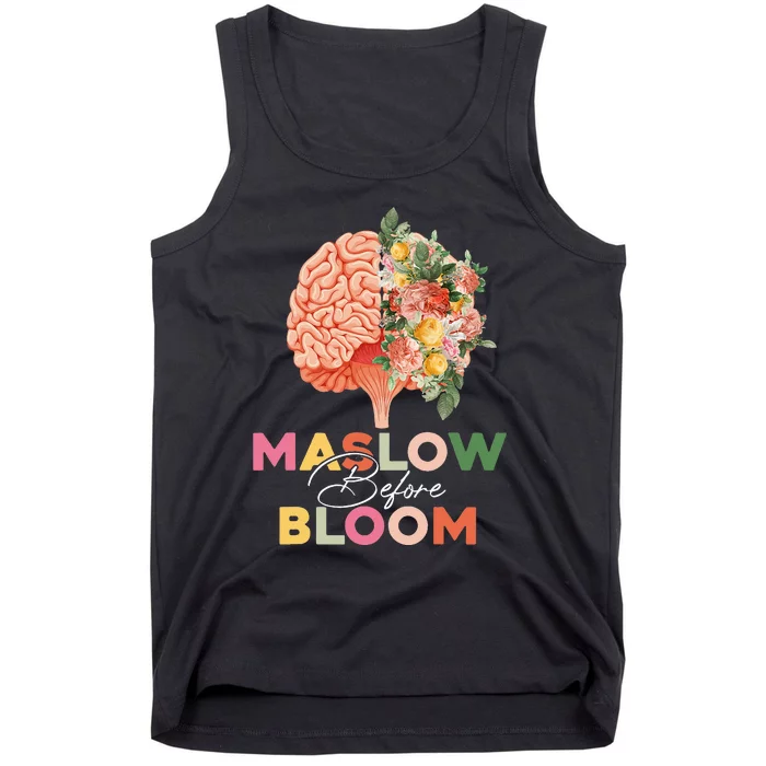 Maslow Before Bloom Psychology Basic Human Needs SPED Tank Top