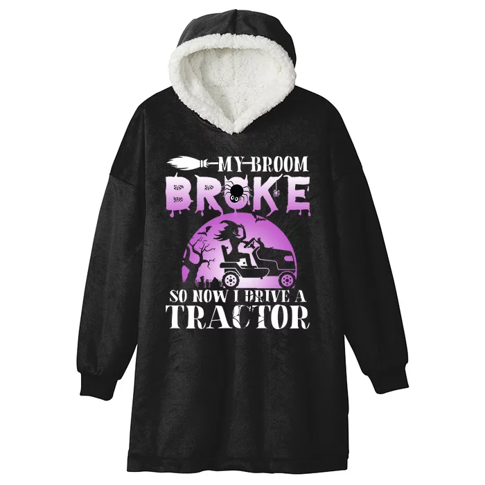 My Broom Broke So Now I Drive A Je.ep Funny Witch Halloween Hooded Wearable Blanket