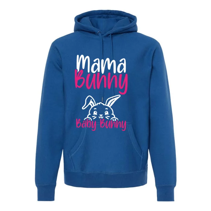 Mama Bunny Bunny Easter Pregnancy Reveal Future Mom Gift Premium Hoodie