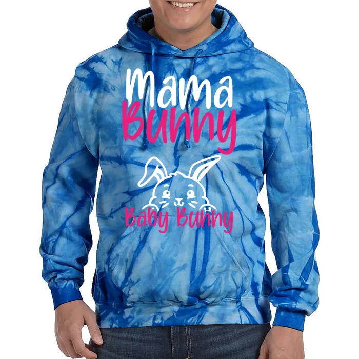 Mama Bunny Bunny Easter Pregnancy Reveal Future Mom Gift Tie Dye Hoodie