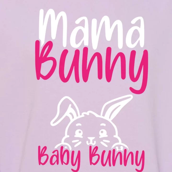 Mama Bunny Bunny Easter Pregnancy Reveal Future Mom Gift Garment-Dyed Sweatshirt