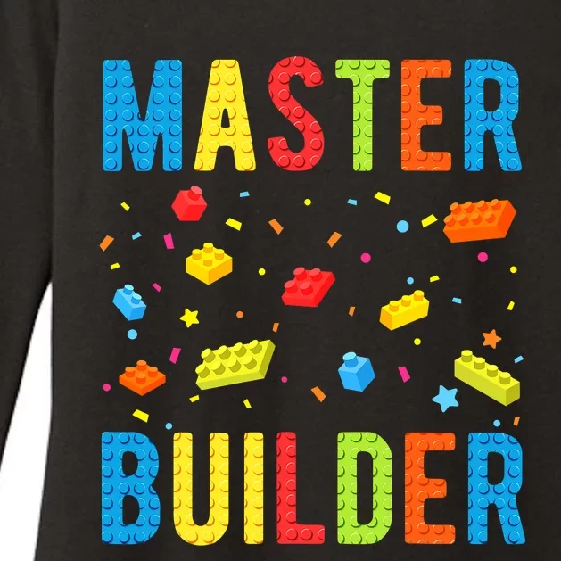 Master Builder Building Blocks Brick Builder Womens CVC Long Sleeve Shirt