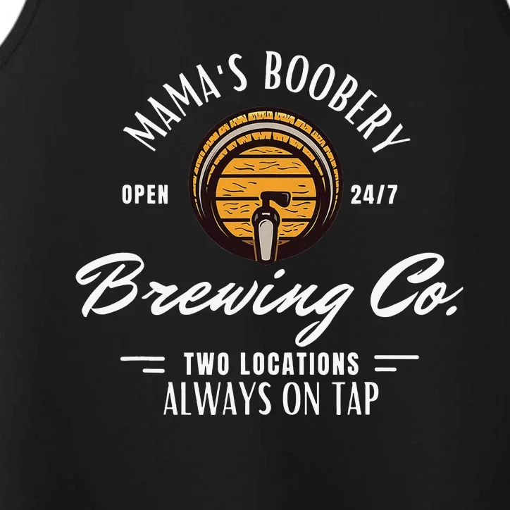 Mama's Boobery Breastfeeding Brewery New Mom Brewing Co Performance Tank