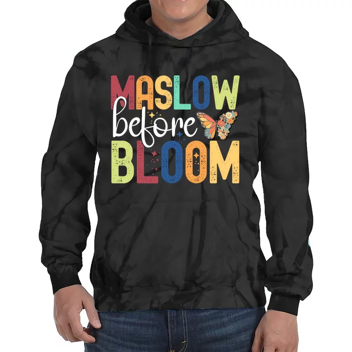 Maslow Before Bloom SPED Teacher School Psychologist Psych Tie Dye Hoodie