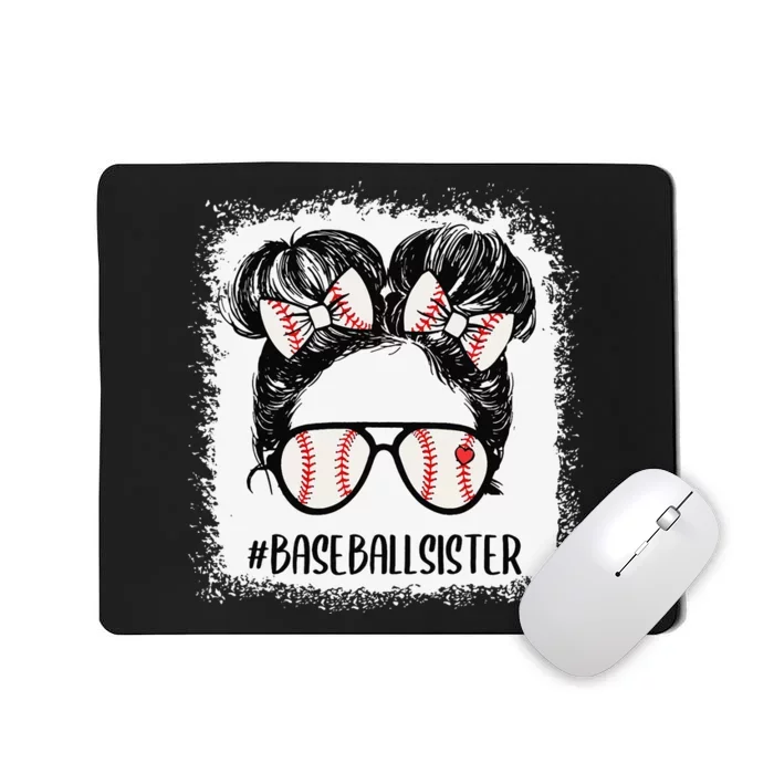 Messy Bun Baseball Sister Bleached  Mother's Day Mousepad