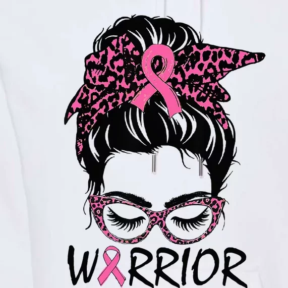 Messy Bun Breast Cancer Wear Warrior Premium Hoodie