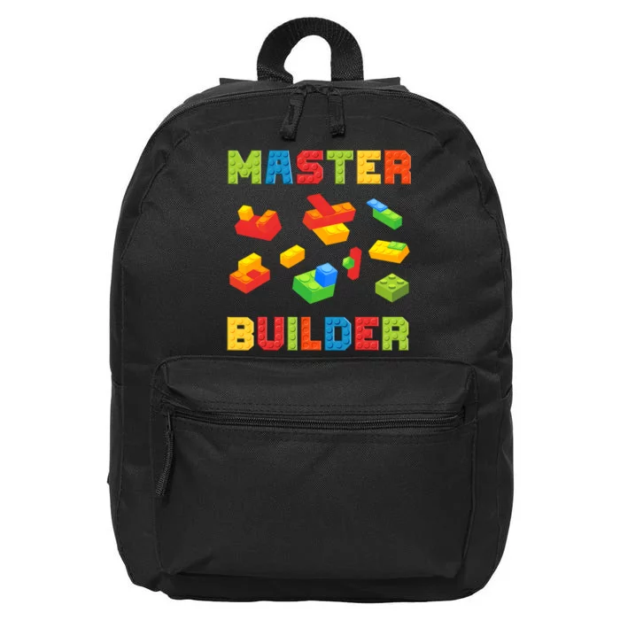 Master Builder Building Blocks Lover Brick Builder 16 in Basic Backpack