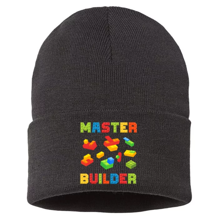 Master Builder Building Blocks Lover Brick Builder Sustainable Knit Beanie