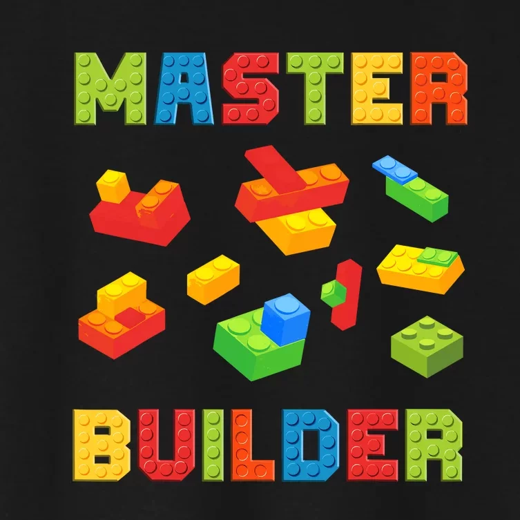 Master Builder Building Blocks Lover Brick Builder Women's Crop Top Tee