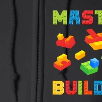 Master Builder Building Blocks Lover Brick Builder Full Zip Hoodie