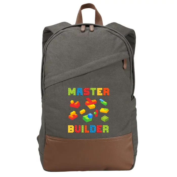 Master Builder Building Blocks Lover Brick Builder Cotton Canvas Backpack