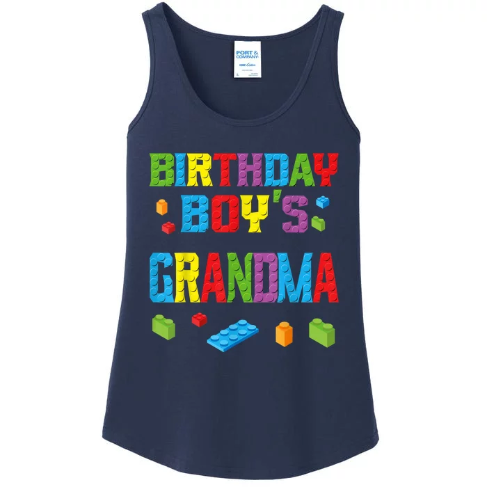 Master Builder Birthday Boy's Grandma Building Bricks Blocks Ladies Essential Tank