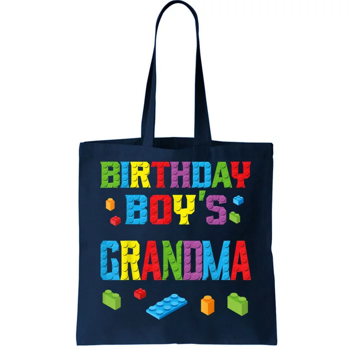 Master Builder Birthday Boy's Grandma Building Bricks Blocks Tote Bag