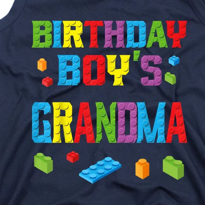 Master Builder Birthday Boy's Grandma Building Bricks Blocks Tank Top