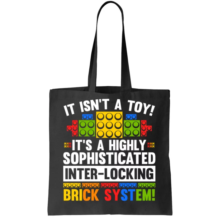 Master Builder Bricks Blocks Play Toys Tote Bag