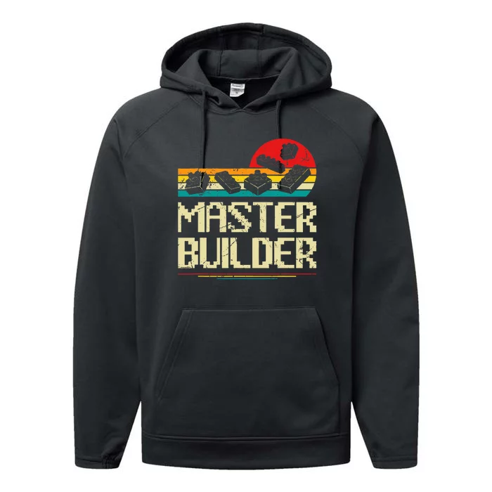 Master Builder Block Building Brick Builder Performance Fleece Hoodie