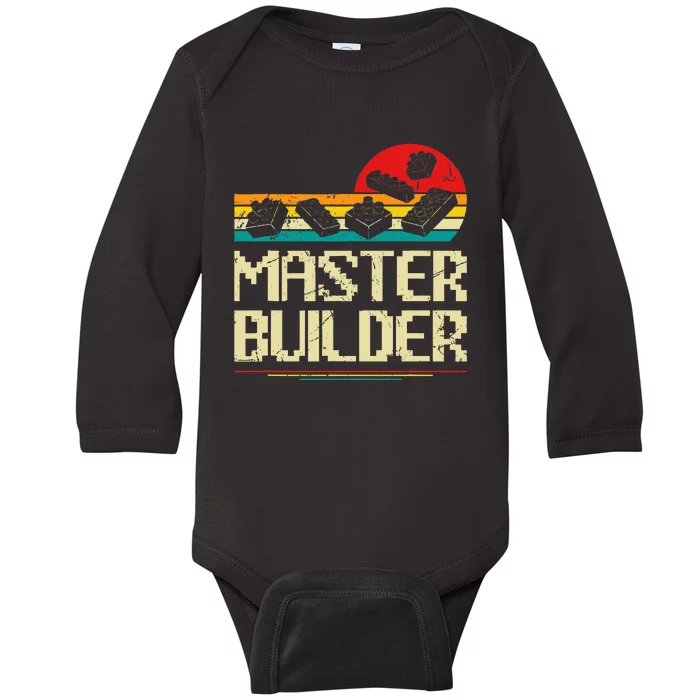 Master Builder Block Building Brick Builder Baby Long Sleeve Bodysuit