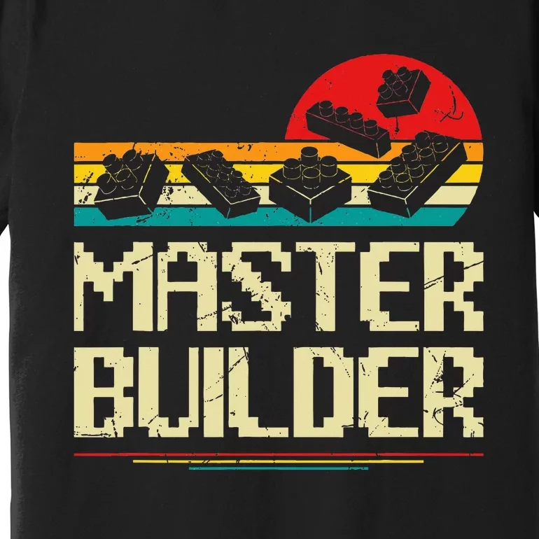 Master Builder Block Building Brick Builder Premium T-Shirt