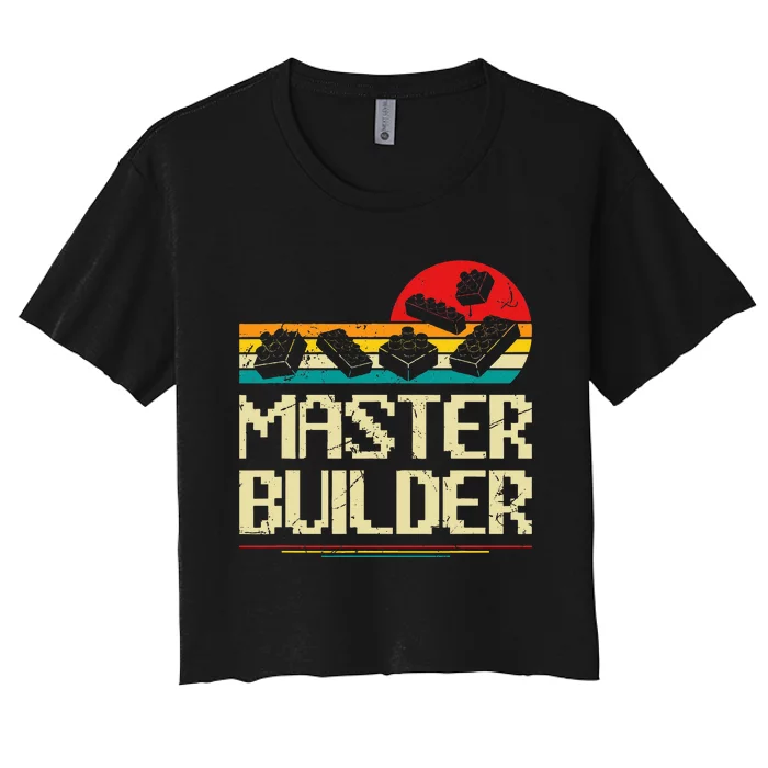 Master Builder Block Building Brick Builder Women's Crop Top Tee