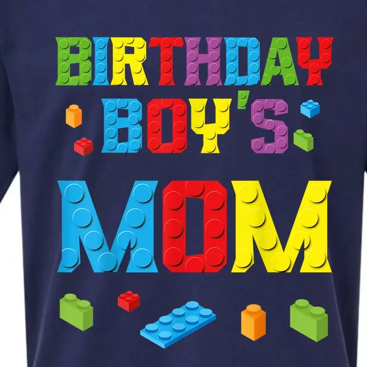 Master Builder Birthday Boy's Mom Building Bricks Blocks Sueded Cloud Jersey T-Shirt