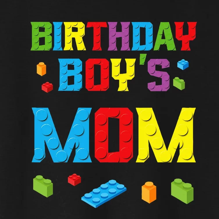 Master Builder Birthday Mom Building Bricks Blocks Women's Crop Top Tee