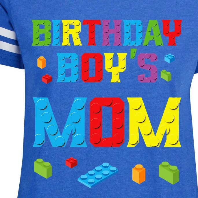 Master Builder Birthday Mom Building Bricks Blocks Enza Ladies Jersey Football T-Shirt