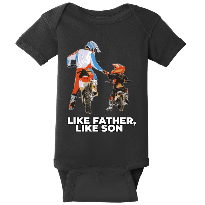 Moto Boss Braaap Dirt Bike Motocross OffRoading Baby Bodysuit