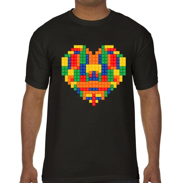 Master Builder Block Brick Building Heart Valentines Day Comfort Colors T-Shirt