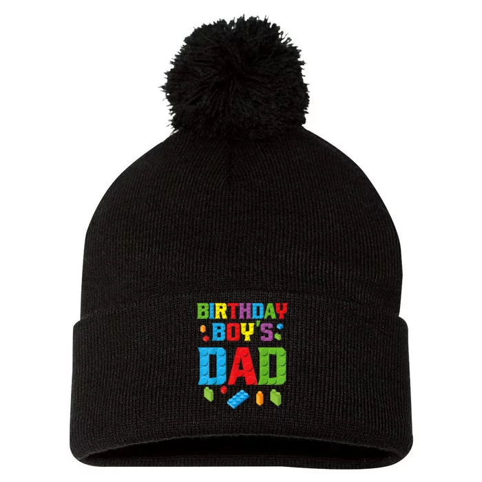 Master Builder Birthday Boy's Dad Building Bricks Blocks Men Pom Pom 12in Knit Beanie