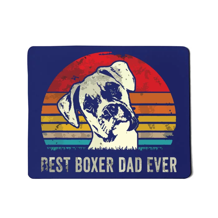 Mes Best Boxer Dad Ever Funny Boxer Dog Dad Fathers Day Gift Mousepad