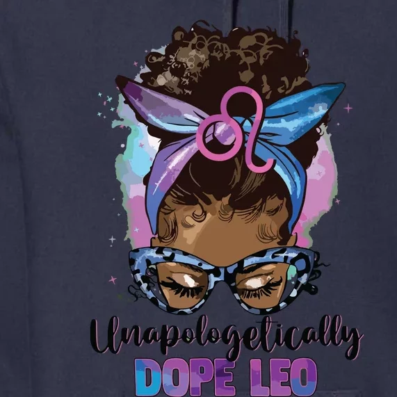 Messy Bun Black Women Unapologetically Dope Leo Apparel Premium Hoodie