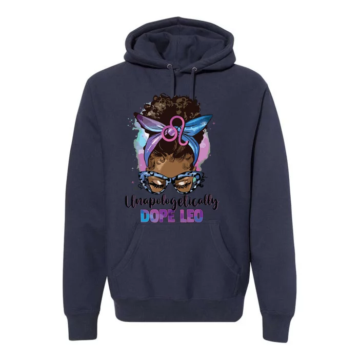 Messy Bun Black Women Unapologetically Dope Leo Apparel Premium Hoodie