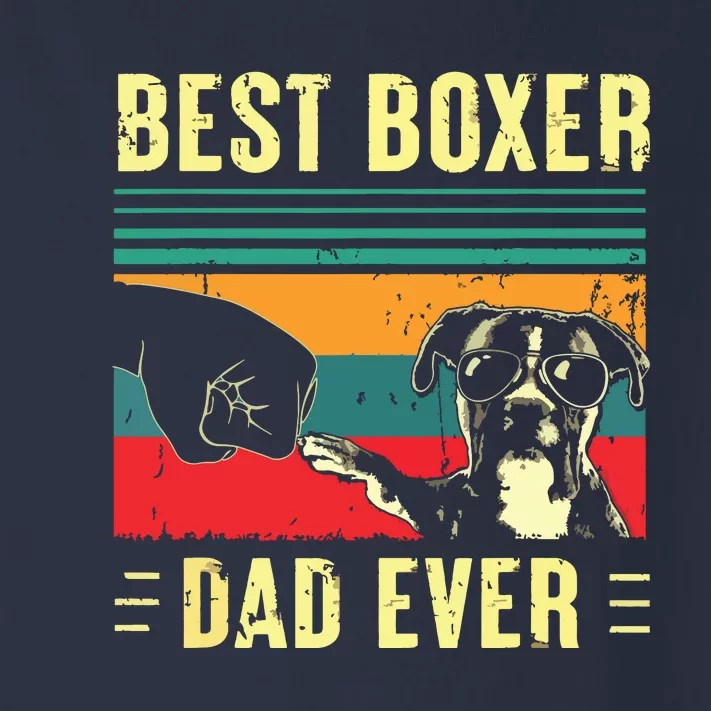 Men Best Boxer Dad Ever Funny Boxer Dog Dad Fathers Day Toddler Long Sleeve Shirt