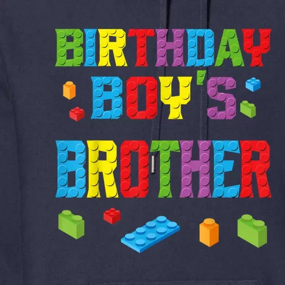 Master Builder Birthday Boy's Brother Building Bricks Blocks Premium Hoodie