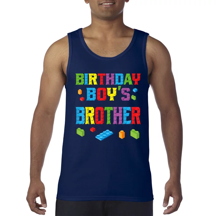 Master Builder Birthday Boy's Brother Building Bricks Blocks Tank Top