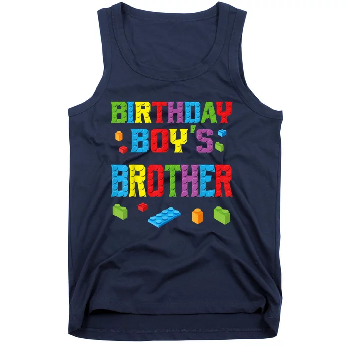 Master Builder Birthday Boy's Brother Building Bricks Blocks Tank Top