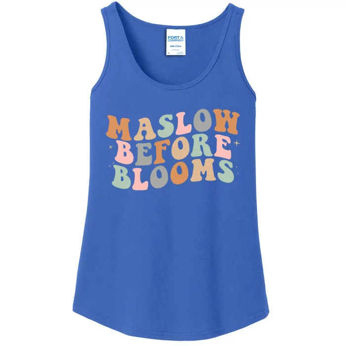 Maslow Before Blooms Special Education Sped School Psych Gift Ladies Essential Tank