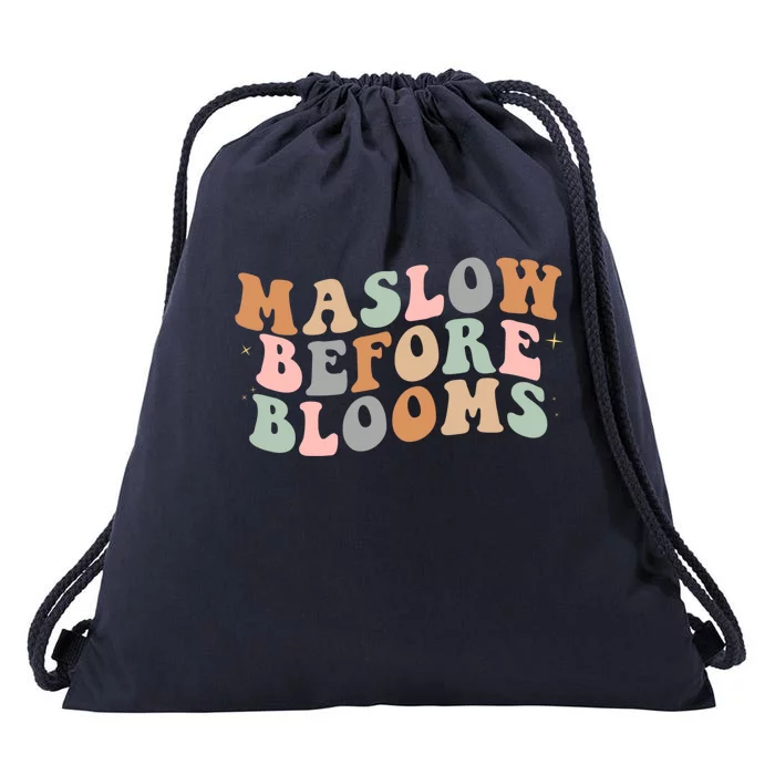 Maslow Before Blooms Special Education Sped School Psych Gift Drawstring Bag