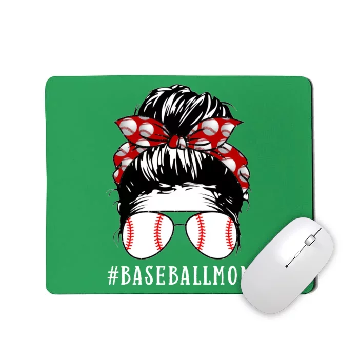 Messy Bun Baseball Mom Mousepad