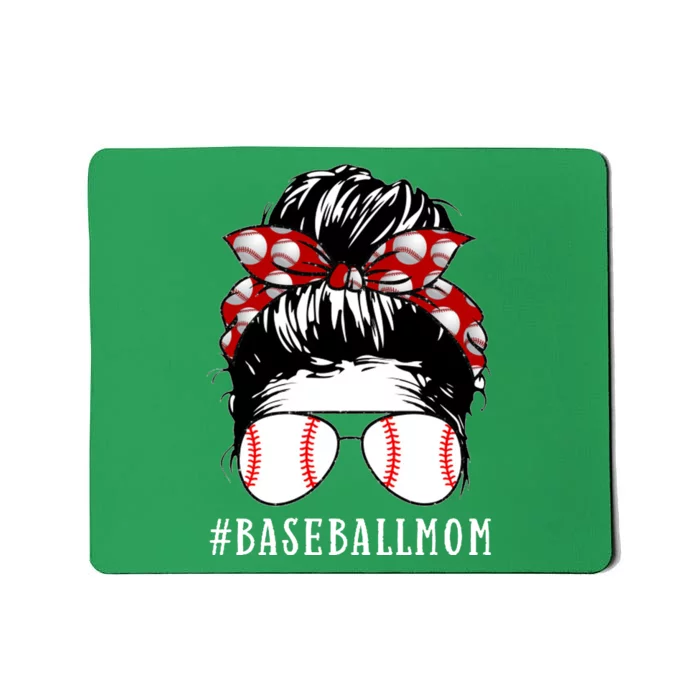 Messy Bun Baseball Mom Mousepad