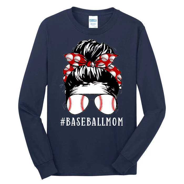 Messy Bun Baseball Mom Tall Long Sleeve T-Shirt